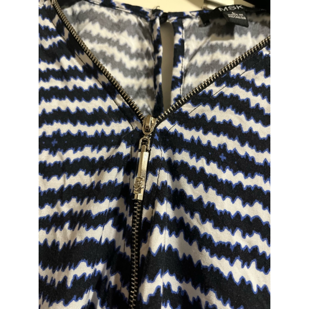 EUC MSK Romper Blue and White Women's Size L - Picture 5 of 8